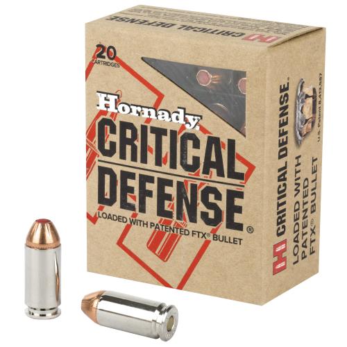 HORNADYCRITICALDEFENSE40SW20RD10BXCS165GRFTX HORNADYCRITICALDEFENSE40SW20RD10BXCS165GRFTX