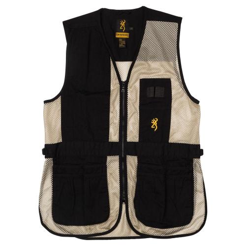 Browning Mesh Shooting Vest Black and Tan 2X Large