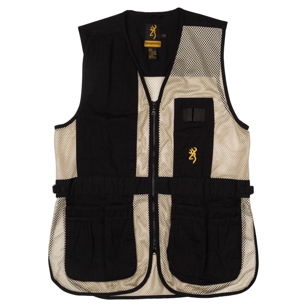 Browning Mesh Shooting Vest Black and Tan 2X Large