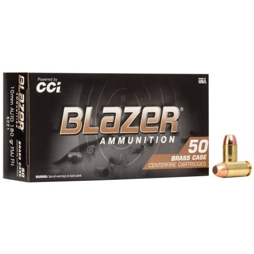 CCI 5221 BLAZER BRASS 10MM 180 FMJ FN 50/20