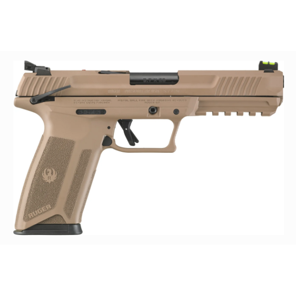 RUGER 57 DAVIDSON'S DARK EARTH 5.7X28MM 4.94'' 20-RD SEMI-AUTO