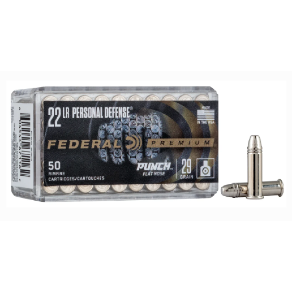 Federal Punch 22 LR 29 Grain Punch Flat Nose Federal Punch 22 LR 29 Grain Punch Flat Nose