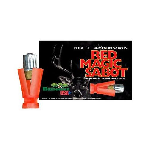 Brenneke SL123RMS Red Magic  12 Gauge 3 1 oz Sabot Slug Shot 5 Per Box/50 Cs