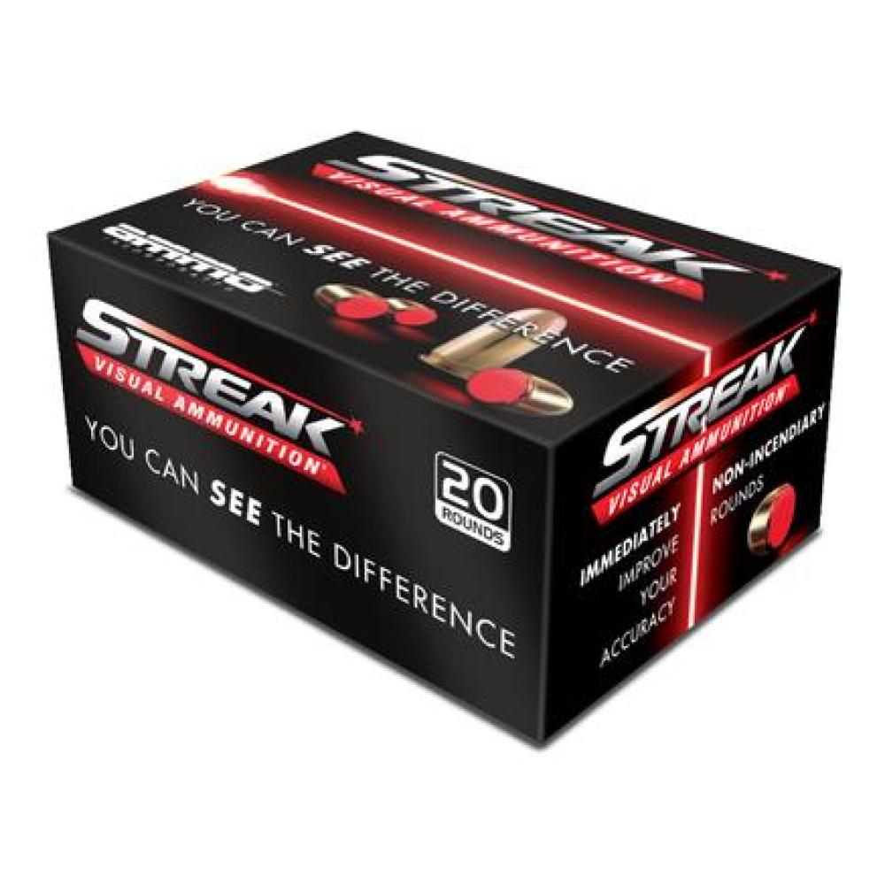 Ammo Inc Streak Visual (RED)  9mm Luger 115 gr Total Metal Case (TMC) 20 Per Box/10 Cs