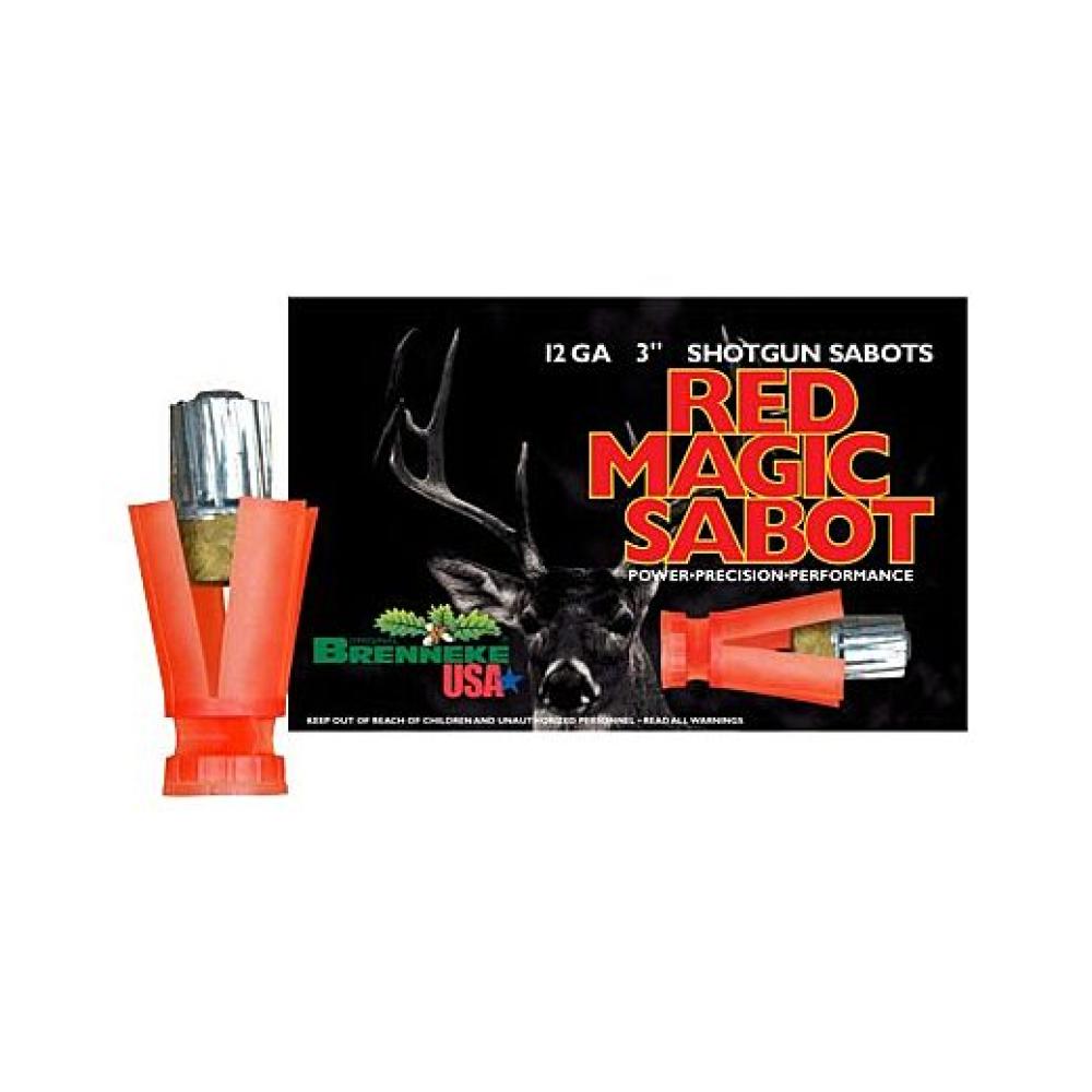 Brenneke SL123RMS Red Magic  12 Gauge 3 1 oz Sabot Slug Shot 5 Per Box/50 Cs