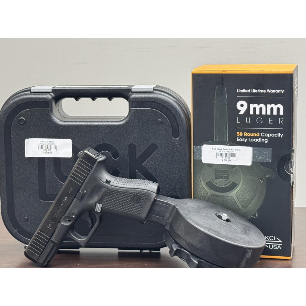Glock 19 Gen 5 + KCI Glock 9mm 50 Round Drum
