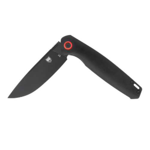 COBRATEC RATH G10 FOLDER BLK 3.5" D2 BLK BLADE, G10 GRIP
