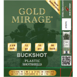 Gold Mirage Buckshot, 12 Gauge, 00 Buckshot, 9 Pellets, 10 Rounds / 24 boxes a case / 240 rounds Gold Mirage Buckshot, 12 Gauge, 00 Buckshot, 9 Pellets, 10 Rounds / 24 boxes a case / 240 rounds