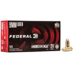 FEDERAL AMERICAN EAGLE 9MM AMMO 124 GRAIN FULL METAL JACKET - AE9AP 1000 RND CASE