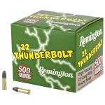 REMINGTON THUNDERBOLT 22 LONG RIFLE AMMO 40 GRAIN LEAD ROUND NOSE BULK - TB-22B/21241 5000 RND CASE