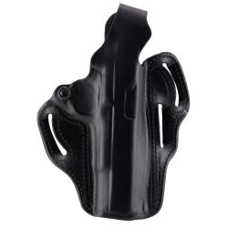 Thumb Break Scabbard OWB Black Leather