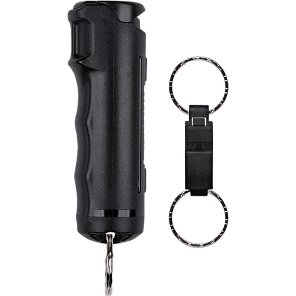 SABRE PEPPER GEL SPRAY BLACK WITH WHISTLE KEYCHAIN