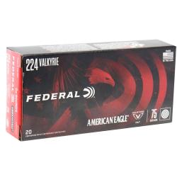 Federal American Eagle Rifle Ammunition .224 Valkyrie 75gr 3000 fps TMJ 20/ct