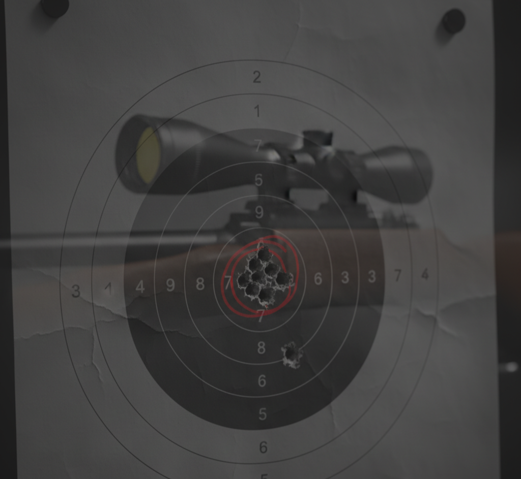 Scope view of a target