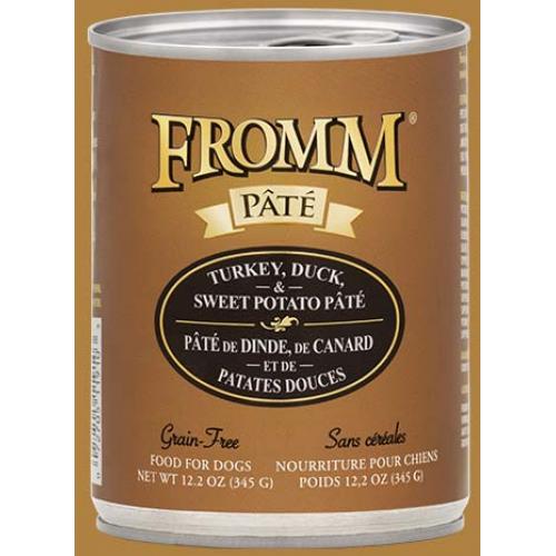 FROMM DOG TURKEY & DUCK & SWEET POTATO PATE 12.2oz CAN