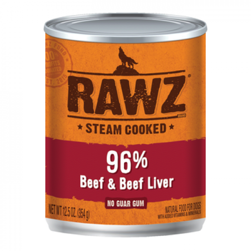 CASE RAWZ DOG BEEF & BEEF LIVER 12.5oz CAN