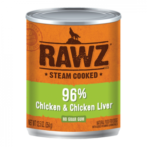 CASE RAWZ DOG CHICKEN & CHICKEN LIVER 12.5oz CAN