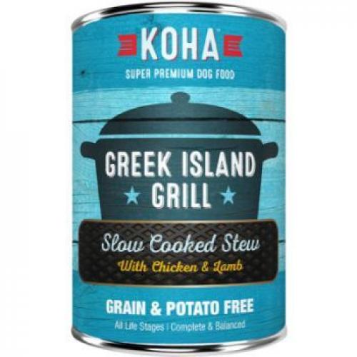 CASE KOHA DOG STEW GREEK ISLAND GRILL 12.7oz CAN CASE OF 12 CANS