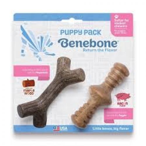 BENEBONE PUPPY 2 PACK MAPLE WOOD & BACON ZAGGLER