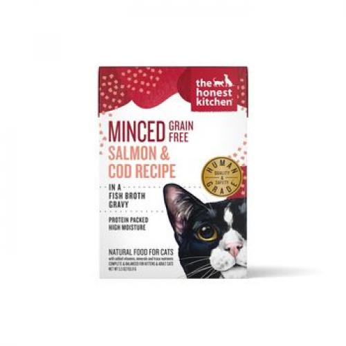 Honest Kitchen Cat Minced Salmon Cod In Fish Broth 5.5 oz