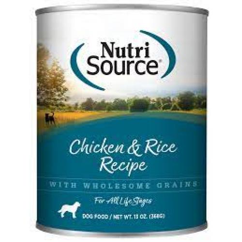 NutriSource Dog Chicken & Rice  13 oz