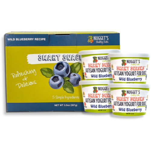 Nugget's Dog Yogurt Blueberry 3.5oz 4/Pk