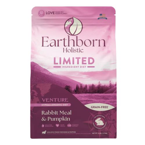 EARTHBORN VENTURE GRAIN FREE DOG RABBIT & PUMPKIN 4LB BAG