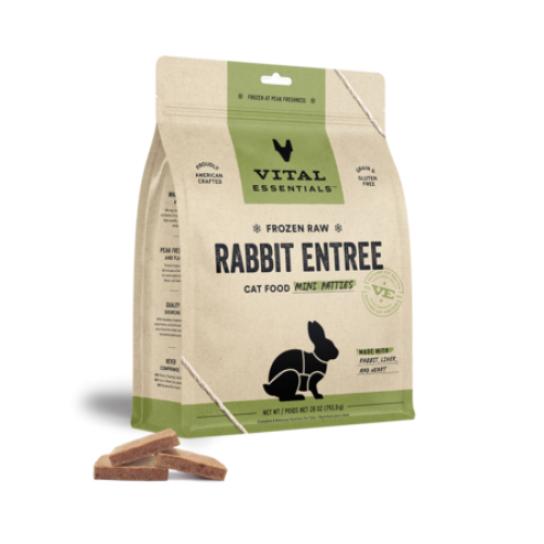 VE Cat Raw Rabbit Mini Patties 28 oz
