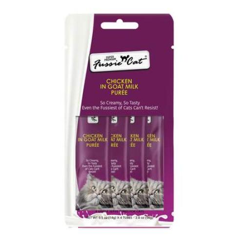FussieCat Puree Chicken Goat Milk 4pk