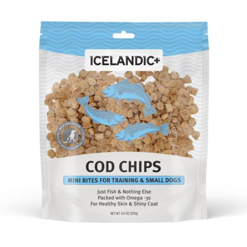 Icelandic Dog Treat Cod Fish Chips Small 9 oz