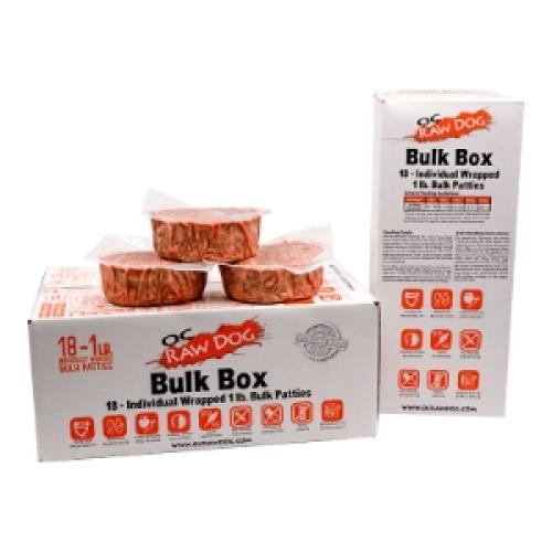 OC RAW DOG CHICKEN & FISH/PRODUCE  PATTIES 18LB BOX