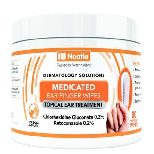 Nootie Dog Medicated Ear Finger Wipe 80ct