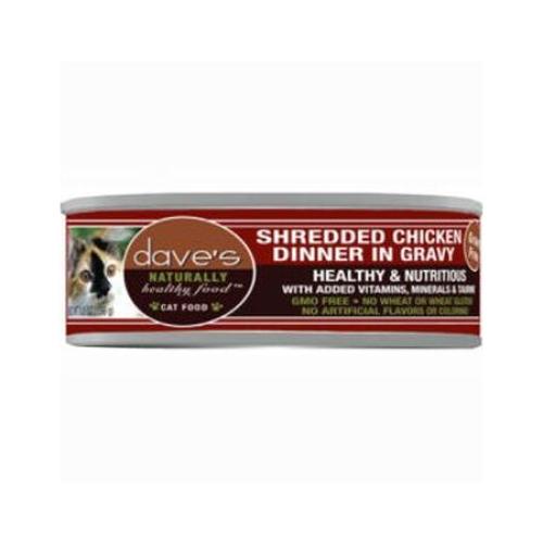 DAVES CAT SHRD CHICK GRAVY 5.5OZ