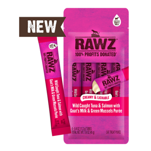 Rawz Cat Lickables Tuna & Salmon .4 oz 4/Pack
