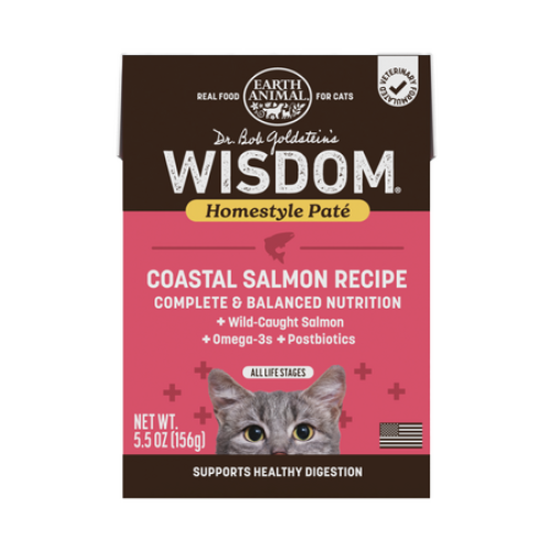 Earth Animal Cat Wisdom Coastal Salmon 5.5 oz