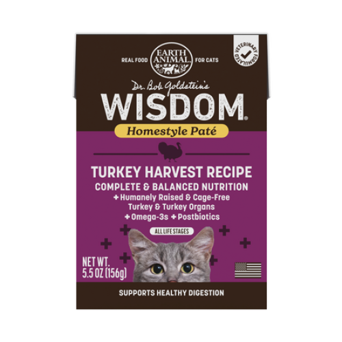 Earth Animal Cat Wisdom Turkey Harvest 5.5 oz