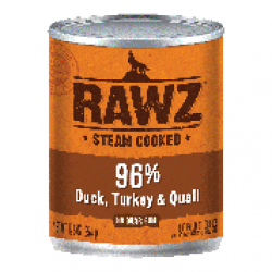 RAWZ DOG DUCK, TURKEY, QUAIL  12.5 OZ CAN