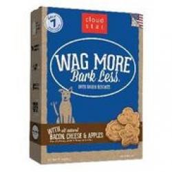 WAG MORE BARK LESS BACON, CHEESE & APPLES BISCUTS 3lb BAG