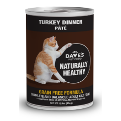 DAVES CAT TURKEY DINNER PATE 12.5OZ