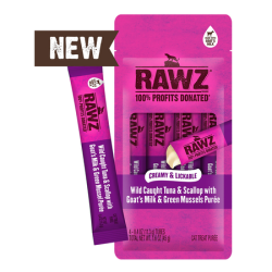 Rawz Cat Lickables Tuna & Salmon .4 oz 4/Pack