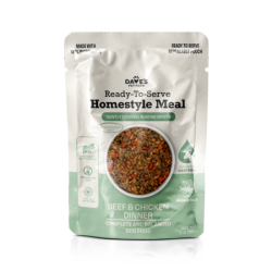Daves Dog Homestyle Bf/Chkn & Brn Rice Pouch 9 oz