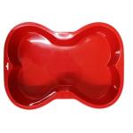 DOG BONE SHAPED CAKE PAN RED 13X10