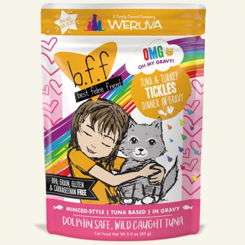 BFF Pouch OMG Minced Tuna Turkey 3oz - Tickles