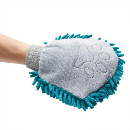 MessyMutts Grooming Mitt Blue