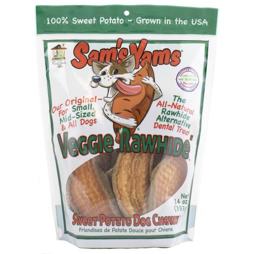 Sam's Yams Sweet Potato Veggie Rawhide 14oz