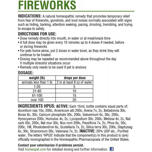 HomeoPet Fireworks & Loud Noise Anxiety 15ml