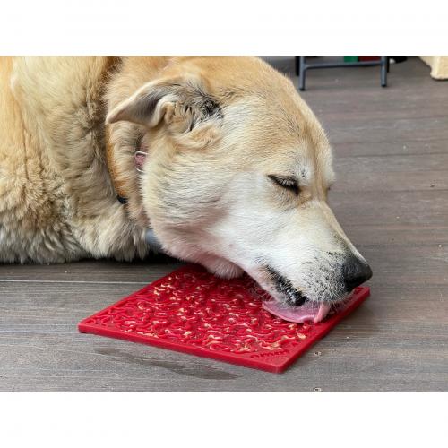 Soda Pup Lick Mat Bones Red