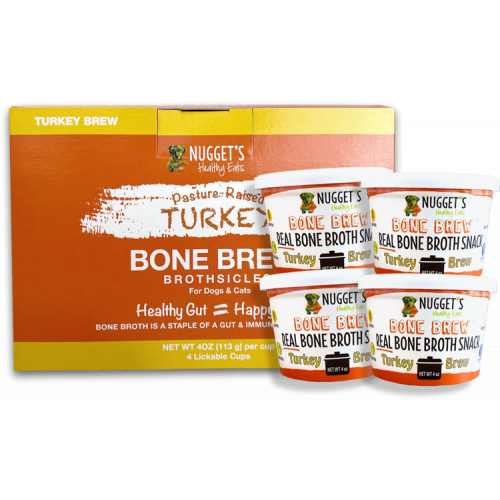 Nugget's Frozen Bone Brew Cups - Turkey 4pack