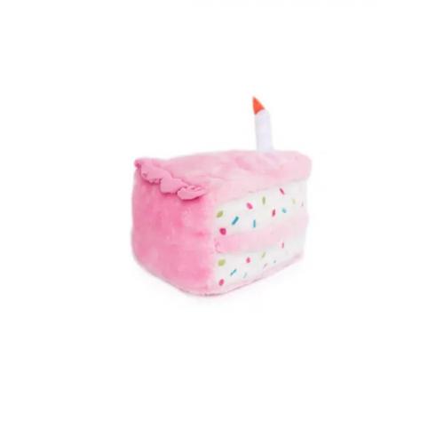 ZippyPaws Birthday Cake Slice Pink