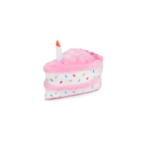ZippyPaws Birthday Cake Slice Pink